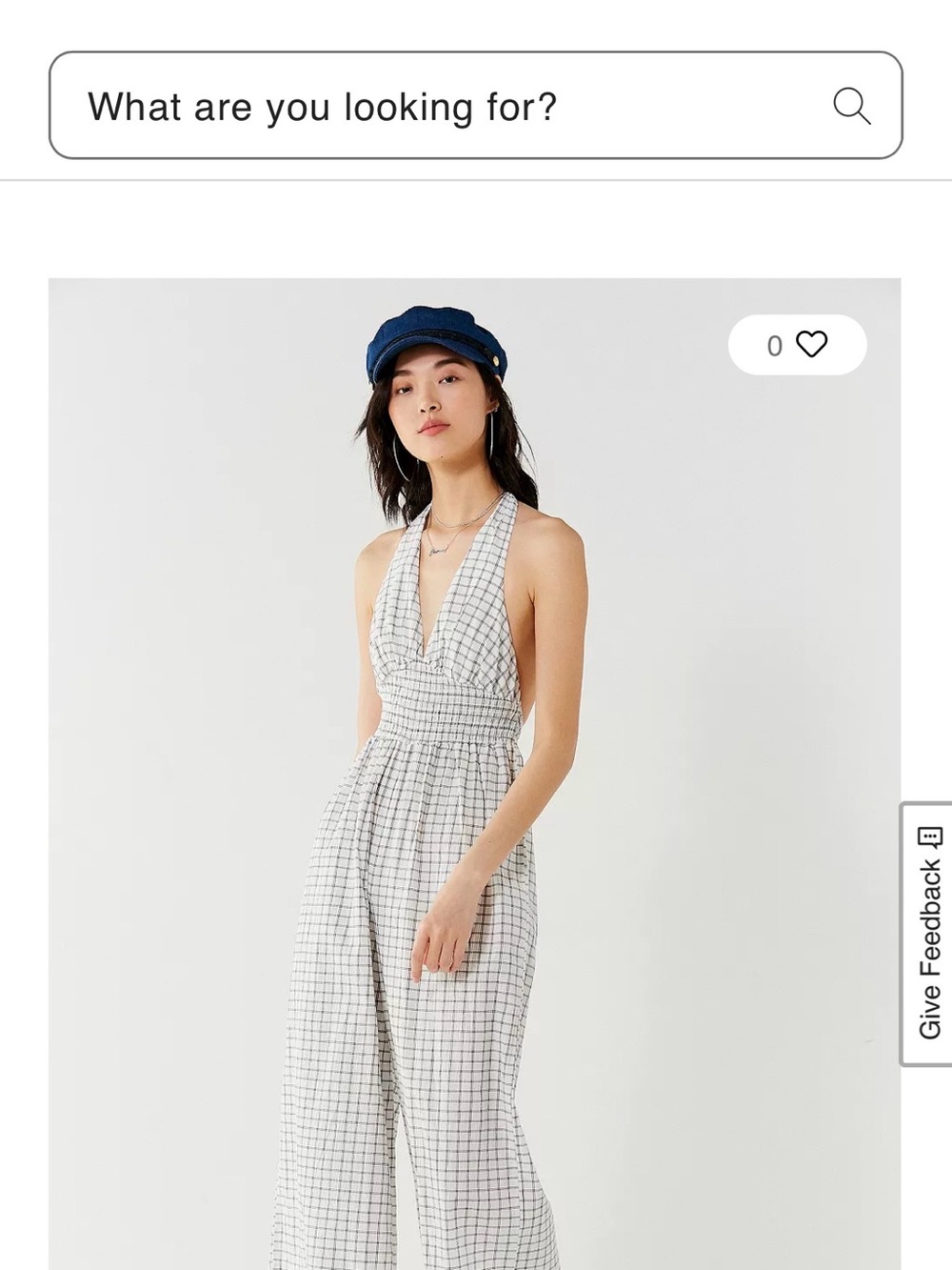 UO Donna Rae Smocked Halter Jumpsuit